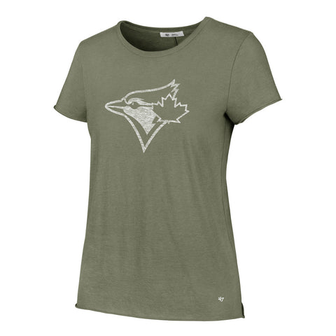 Toronto Blue Jays ’47 Fader Team Letter Crew Olive Green T Shirt