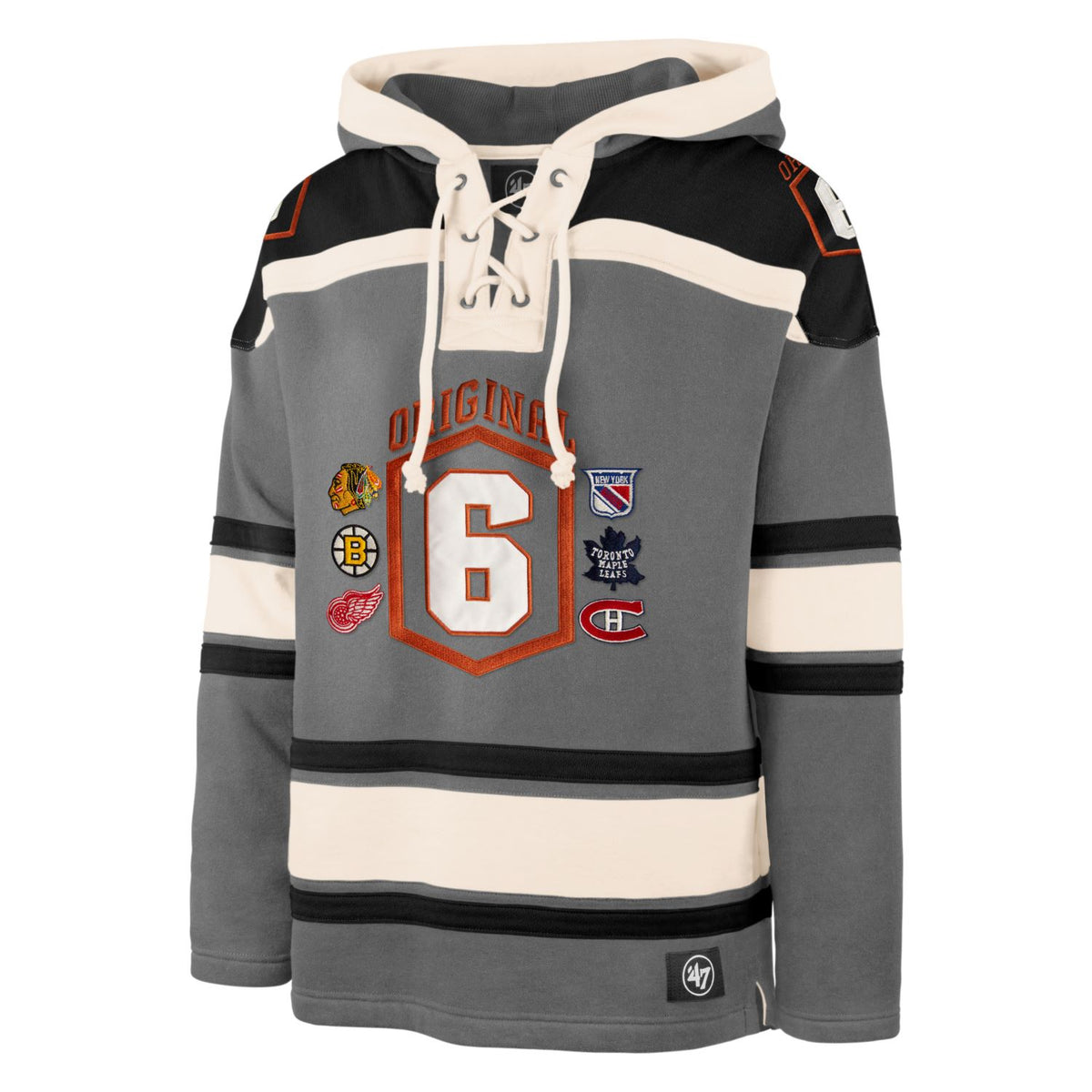 47 Men's NHL Original Lacer Fleece Hood - Gray