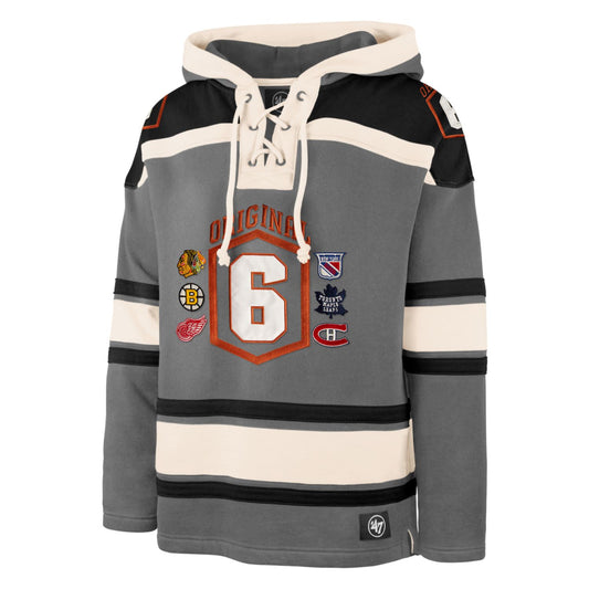 '47 Men's NHL Original Six Lacer Fleece Hood - Gray