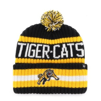 '47 CFL Hamilton Tiger-Cats Bering Cuff Knit Cap - Black/Yellow