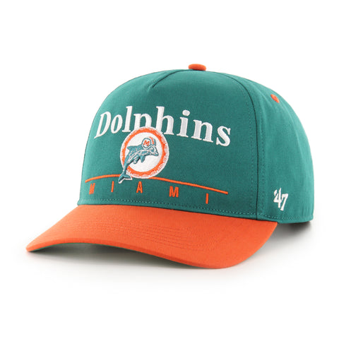 '47 NFL Miami Dolphins Super Hitch Adjustable Snapback Hat - Green  / Orange