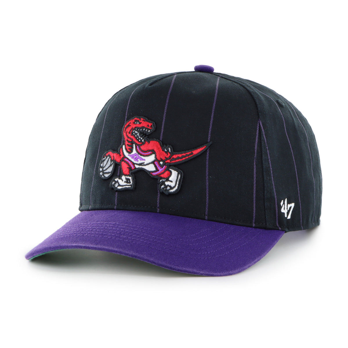 '47 NBA Toronto Raptors Pinstripe Hitch Snapback Hat - Purple