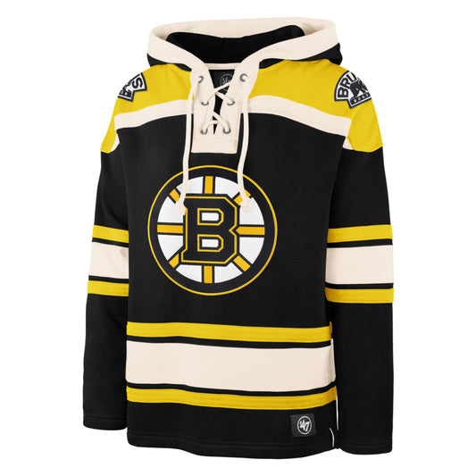 47' Men's Boston Bruins Lacer Hoodie - Black / Yellow