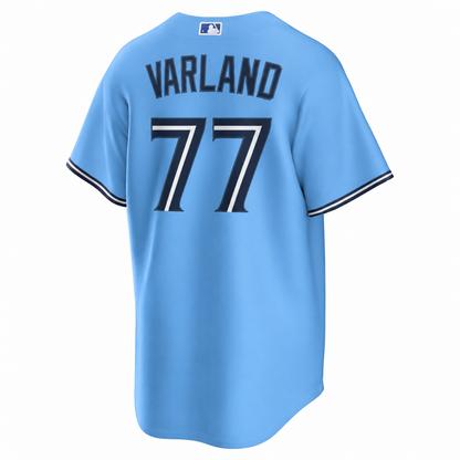 Nike Mens MLB Toronto Blue Jays Louis Varland #77 Replica Jersey - Powder Blue