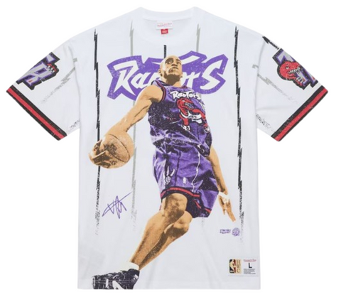 Mitchell & Ness NBA Toronto Raptors Vince Carter Playmaker Vintage T-Shirt - White