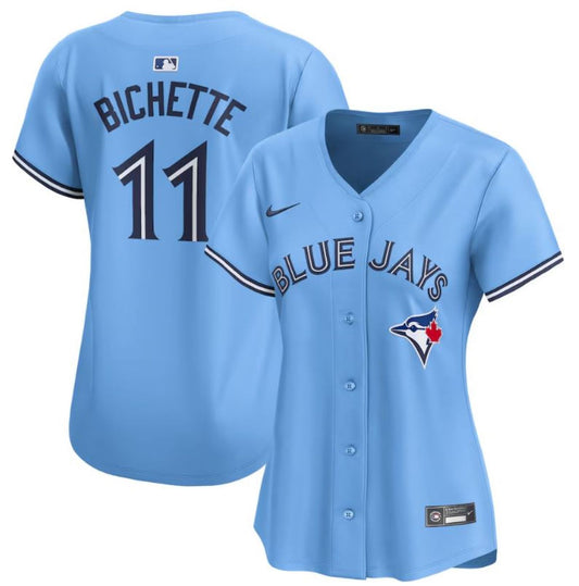 Nike Women's MLB Toronto Blue Jays Bo Bichette Alternate Limited Heat-Applied Twill Jersey - Powder Blue