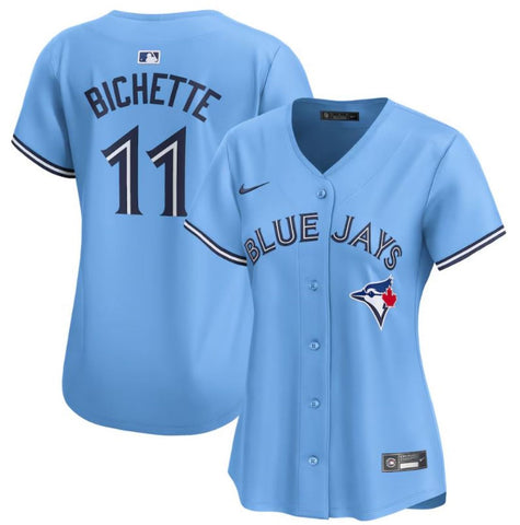 Nike Women's MLB Toronto Blue Jays Bo Bichette Alternate Limited Heat-Applied Twill Jersey - Powder Blue