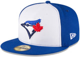 New Era 59FIFTY MLB Toronto Blue Jays Embroidered World Series 2025 Fitted Hat - White/Royal Blue