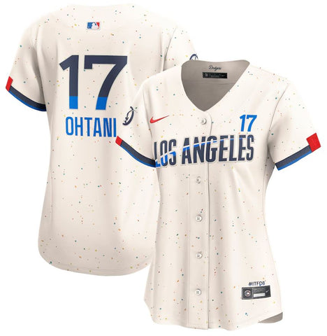 Nike Women's Los Angeles Dodgers Shohei Ohtani #17 City Connect Limited Player Jersey - Cream/Confetti
