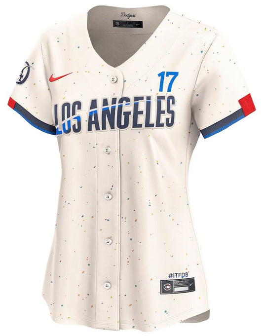 Baseball jersey with 'Los Angeles' and number '17' on a white background