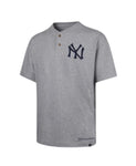 47 MLB New York Yankees All Field Fifties Henley Tee - Grey