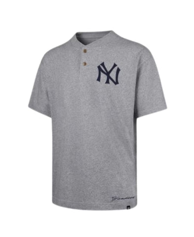 47 MLB New York Yankees All Field Fifties Henley Tee - Grey