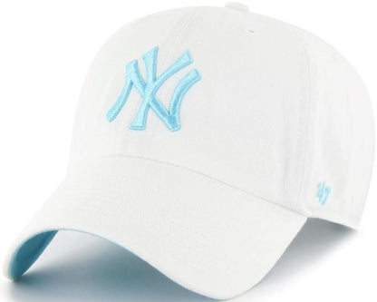 47 New York Yankees White Noise Clean Up Adjustable Cap - White/Caribbean