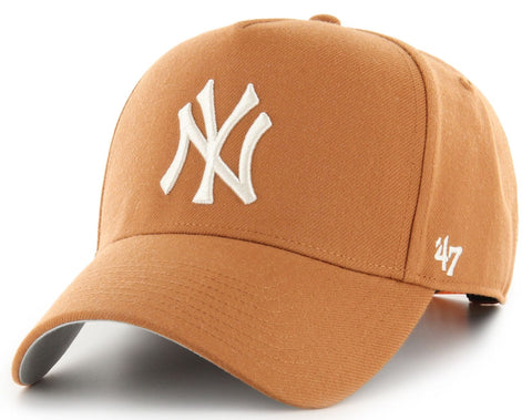 '47 Offside DT MLB New York Yankees Clay Ballpark Adjustable Snapback Hat - Brown