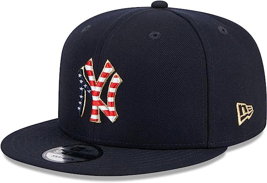 New Era York Yankees 9Fifty Fourth of July Flat Snapback Adjustable Hat - Navy