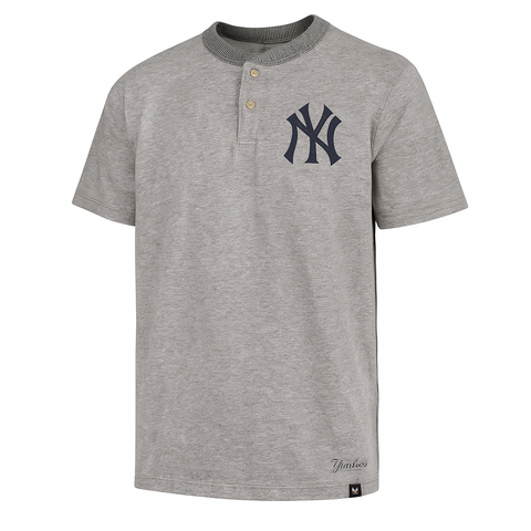 47 MLB New York Yankees All Field Fifties Henley Tee - Grey