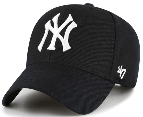 '47 MVP Sure Shot MLB New York Yankees Snapback Hat - Black/White