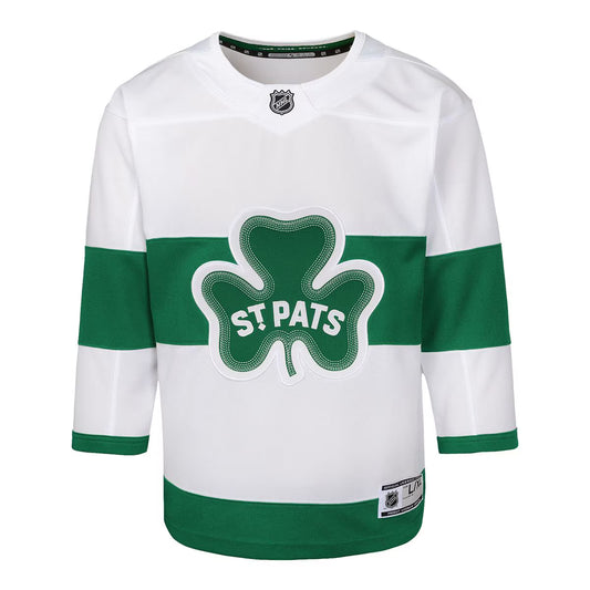 Youth NHL Toronto St. Pats Premier Blank Jersey -  White/Green