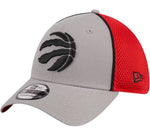New Era NBA Toronto Raptors 39THIRTY Pipe Flex Hat - Grey/Red