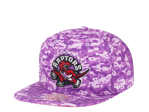 Toronto Raptors Mitchell & Ness Snapback Adjustable Hat- Digi Camo