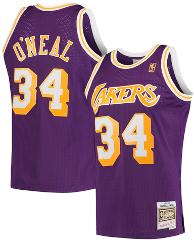Shaquille O'Neal #34 Los Angeles Lakers Mitchell & Ness 1996-97 Hardwood Classics Swingman Player Jersey - Purple