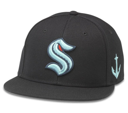 Seattle Kraken American Needle Black Snapback Hat