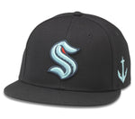 Seattle Kraken American Needle Black Snapback Hat