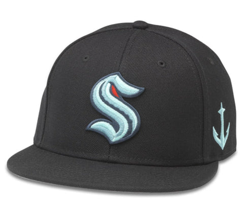 Seattle Kraken American Needle Black Snapback Hat