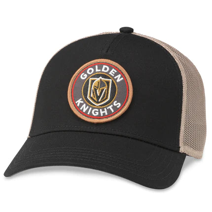 American Needle Valin Vegas Golden Knights Black Curved Brim Hat