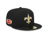 New Era New Orleans Saints Super Bowl 44 59FIFTY Hat - Black - 5950 Cap