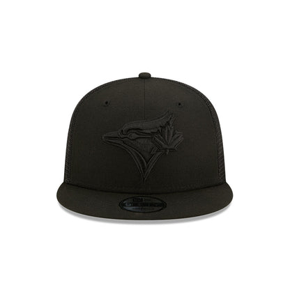 New Era Toronto Blue Jays Adjustable 9Fifty MLB Trucker Snapback Hat - Black Out