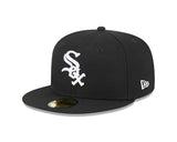 New Era Boston Red Sox 59FIFTY Black White Logo - Fitted Hat
