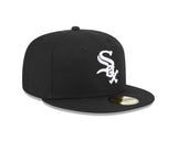New Era Boston Red Sox 59FIFTY Black White Logo - Fitted Hat