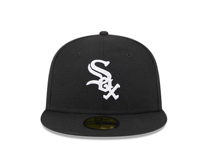New Era Boston Red Sox 59FIFTY Black White Logo - Fitted Hat