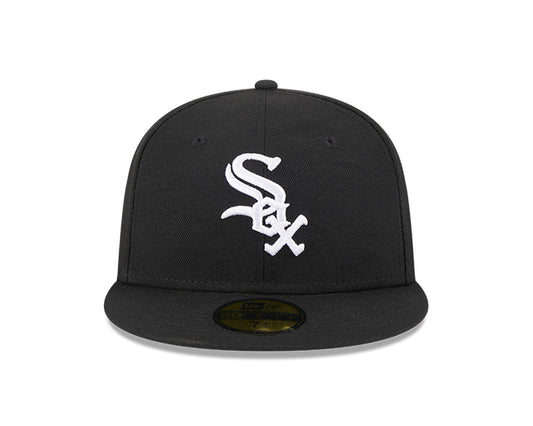 New Era Boston Red Sox 59FIFTY Black White Logo - Fitted Hat
