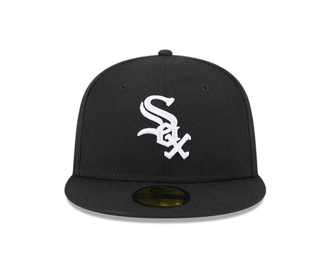 New Era Boston Red Sox 59FIFTY Black White Logo - Fitted Hat
