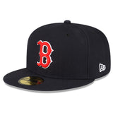 New Era Boston Red Sox 59FIFTY Black Red Logo - Fitted Hat