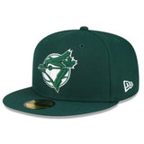 New Era Blue Jays 59FIFTY Green White Logo - Fitted Hat