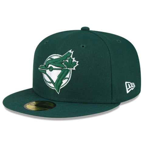 New Era Blue Jays 59FIFTY Green White Logo - Fitted Hat