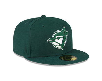 New Era Blue Jays 59FIFTY Green White Logo - Fitted Hat