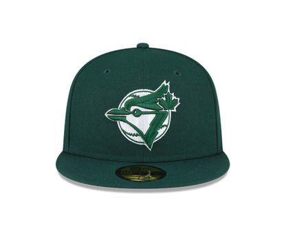 New Era Blue Jays 59FIFTY Green White Logo - Fitted Hat