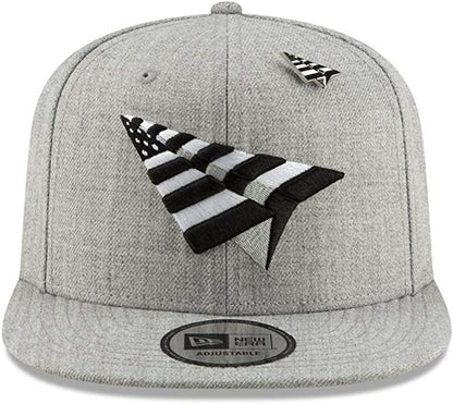 New Era Paper Planes Original Crown Adjustable Snapback Hat - Heather Grey