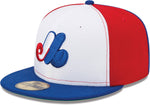 New Era Montreal Expos Cooperstown 1969-91 Authentic Collection On-Field 59Fifty Snapback Hat - Red/Blue/White