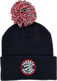 Mitchell & Ness Toronto Raptors Basic Logo Cuffed Pom Knit Black Hat