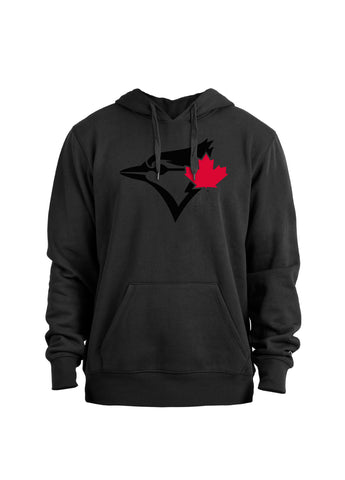 Men’s MLB Toronto Blue Jays New Era Blackout Tonal Pullover Hoodie – Black