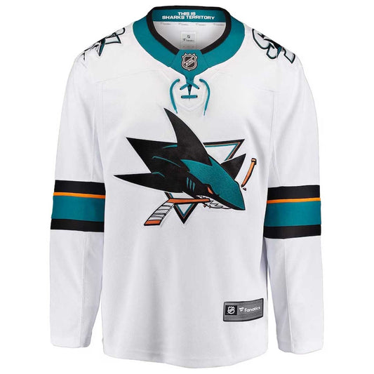 Fanatics - Kids' (Youth) San Jose Sharks Breakaway Away White Jersey