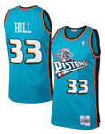 Men's Mitchell & Ness NBA Grant Hill Detroit Pistons 1998/99 Hardwood Classics Swingman Jersey - Teal