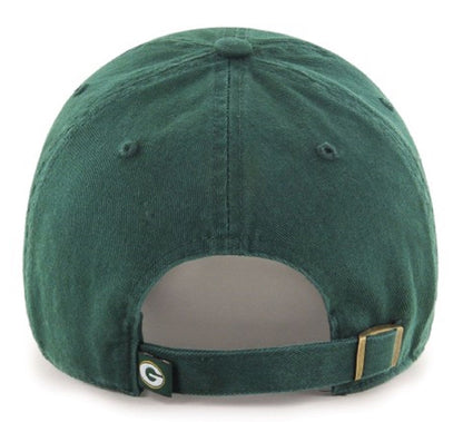 Green Bay Packers NFL ’47 Brand Adjustable Unstructured Clean Up Green Hat