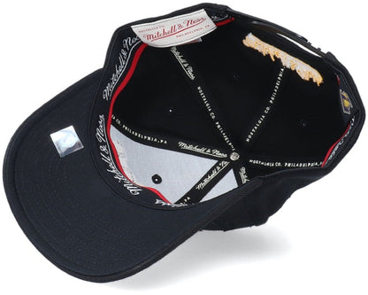 Men's Los Angeles Lakers Reload Mitchell & Ness Black Wool Adjustable Fit Snapback Hat