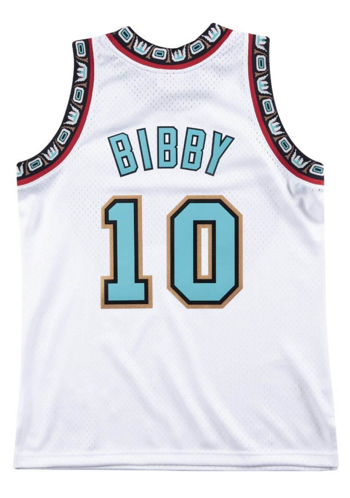 Men s Vancouver Grizzlies Mike Bibby 10 White Mitchell N Ness Swingman Player Jersey 2XL
